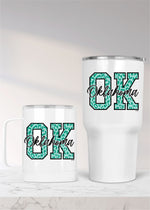 Mint Leopard State Custom Metal Drinkware (STATEDW1029)