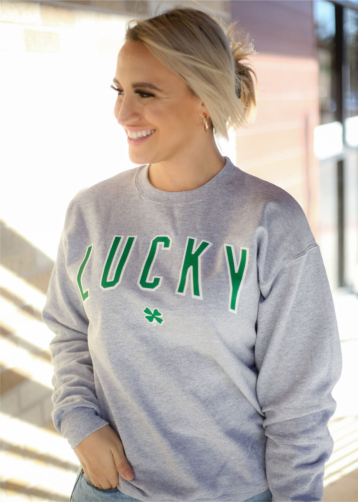 Varsity Lucky St. Patty's Day Sweatshirt (STPATTY1012-SS)