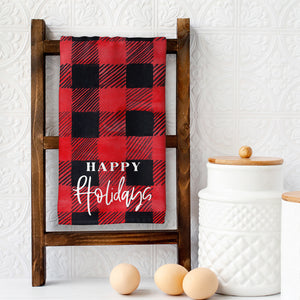 Happy Holiday Plaid Tea Towel (TTOWEL1032)