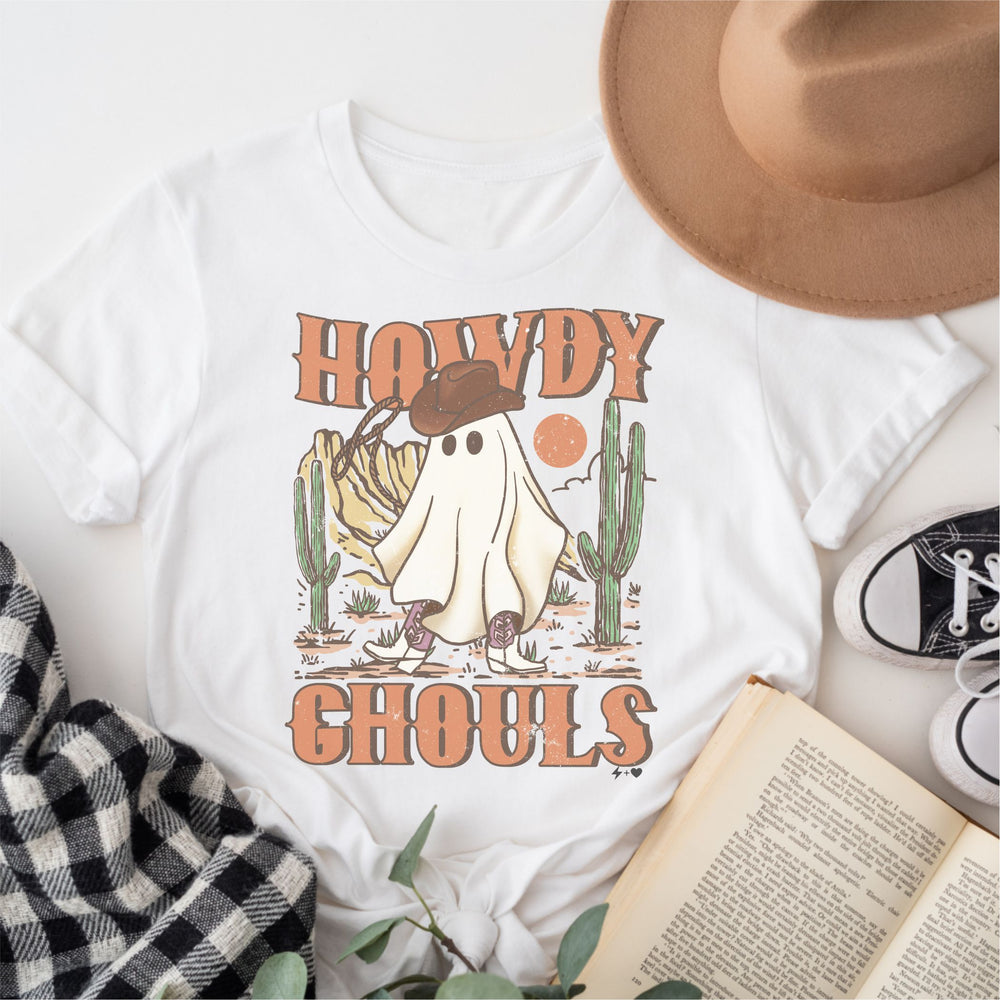 
            
                Load image into Gallery viewer, Howdy Ghouls $12 Graphic Tee (TEE1082)
            
        