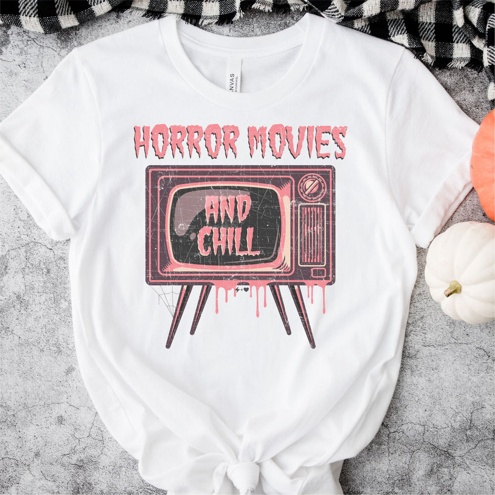 Horror Movies and Chill $12 Graphic Tee (TEE1083)
