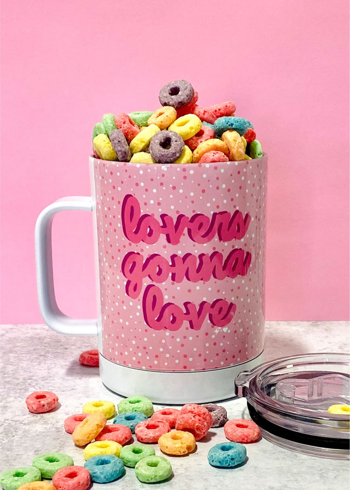 Lovers Gonna Love 12oz Metal Coffee Tumbler (TRAVELMUG-VDAY-1001)