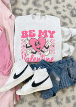 Retro Be My Valentine Sweatshirt (VDAY1009-DTG-SS)