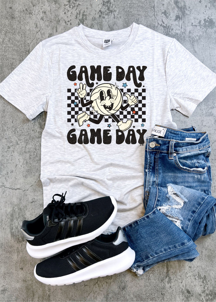 Retro Game Day Volleyball Tee (VBALL1005-SUB-TEE)