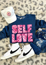 Plaid Self Love Valentine Sweatshirt (VTINE1009-SPT-SS)