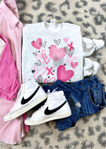 Heart Doodles Valentine Sweatshirt (VTINE1020-DTG-SS)