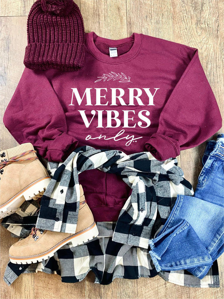 Merry Vibes Christmas Sweatshirt (XMAS1028-SPT-SS)