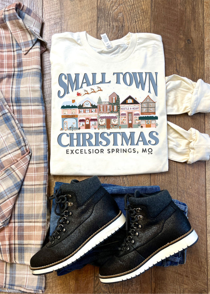 Custom Boutique Small Town Christmas Tee (XMAS1037-DTG-LST)