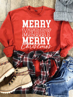 Merry merry Merry Christmas Sweatshirt (XMAS1023-SPT-SS)